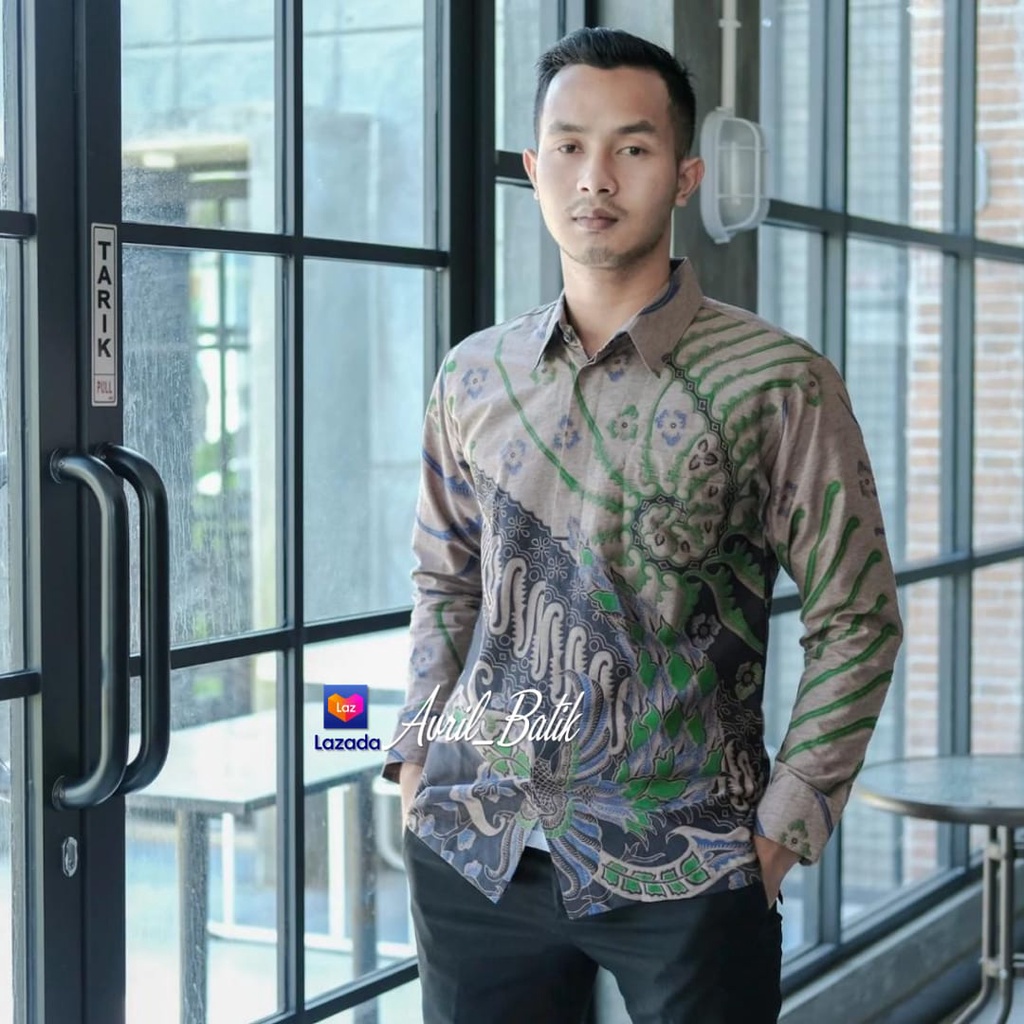 ( COD ) Gratis Ongkir Batik Pria Lengan Panjang/Kemeja Pria /Baju Kemeja Pria/Baju Batik Pria/Modere