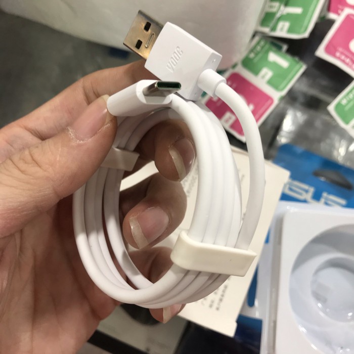 KABEL DATA OPPO/REALME/VIVO TYPE C VOOC FAST CHARGING WHITE