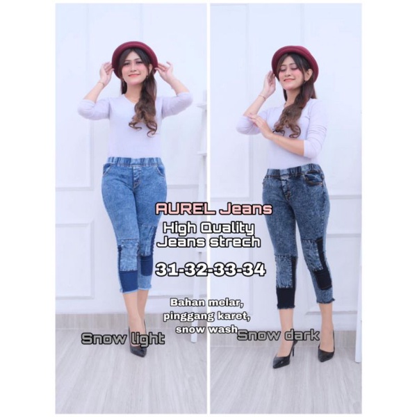 Jeans wanita 7/9 Aurel jeans 7/9 snow