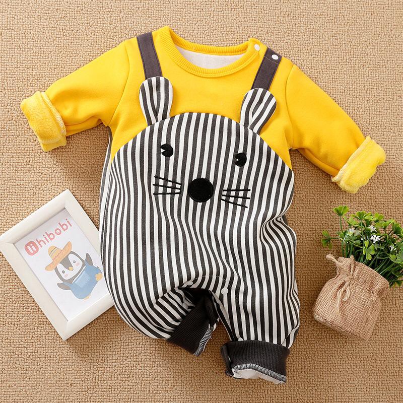  Baju  Bayi  Import  Korea  Motif Tikus imut hitam putih kuning 