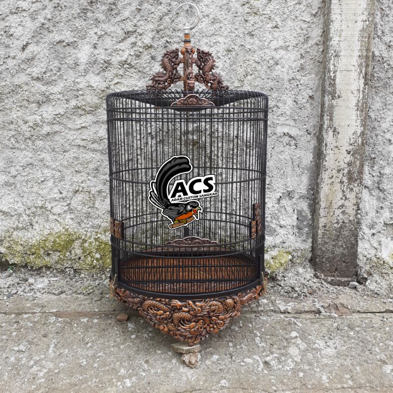 Sangkar Murai Batu Ukiran Naga
