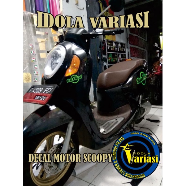 DECAL CUTTING STIKER SCOOPY TERBARU - STIKER FULL BLOK