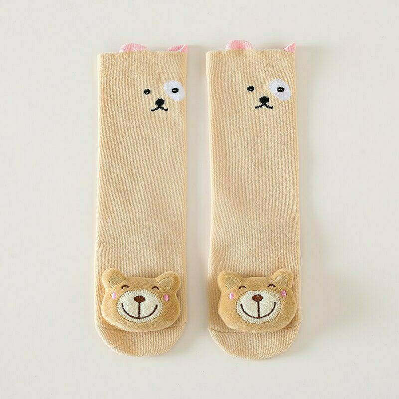 PGT -  Kaos Kaki Panjang Bayi Motif / Kaos kaki Anak Panjang Dengan BONEKA TIMBUL