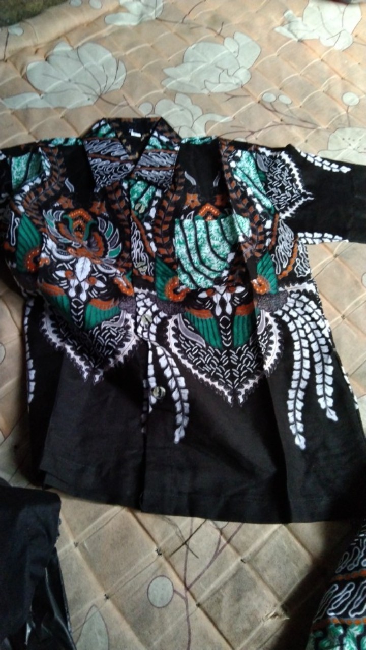 Batik Couple Keluarga Sania Ruffle Ori Ndoro Jowi Dnt Madu Tosca