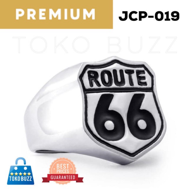 Cincin Pria Titanium Stainless Biker Route 66 JCP-019