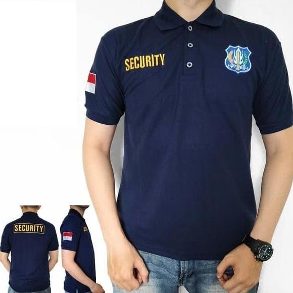 KAOS POLO SECURITY - KAOS POLO SATPAM - NAVY BIRU DONGKER PRAKTIS