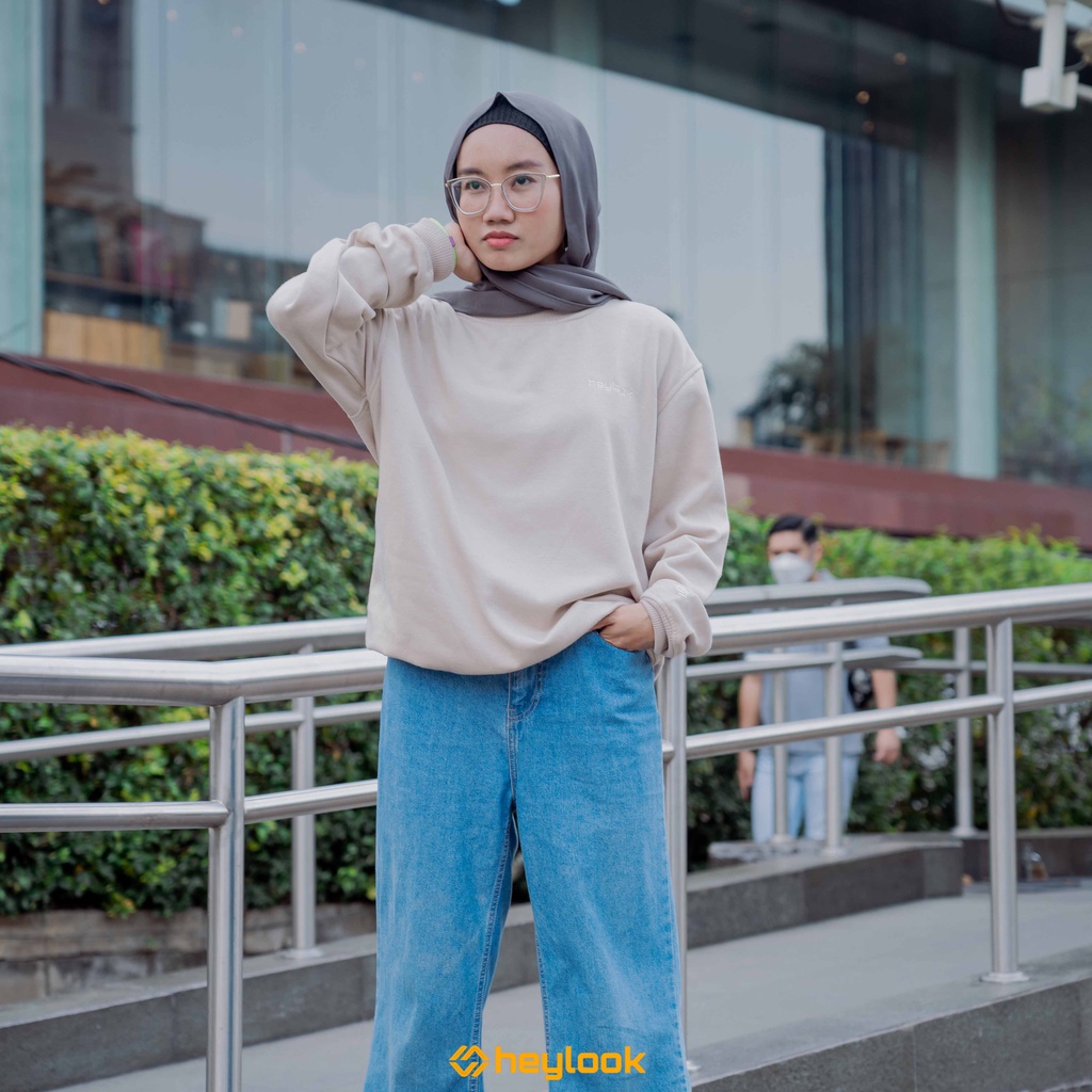 HEYLOOK Project - CREWNECK Polos Pria Wanita Sweatshirt Cardigan Pria