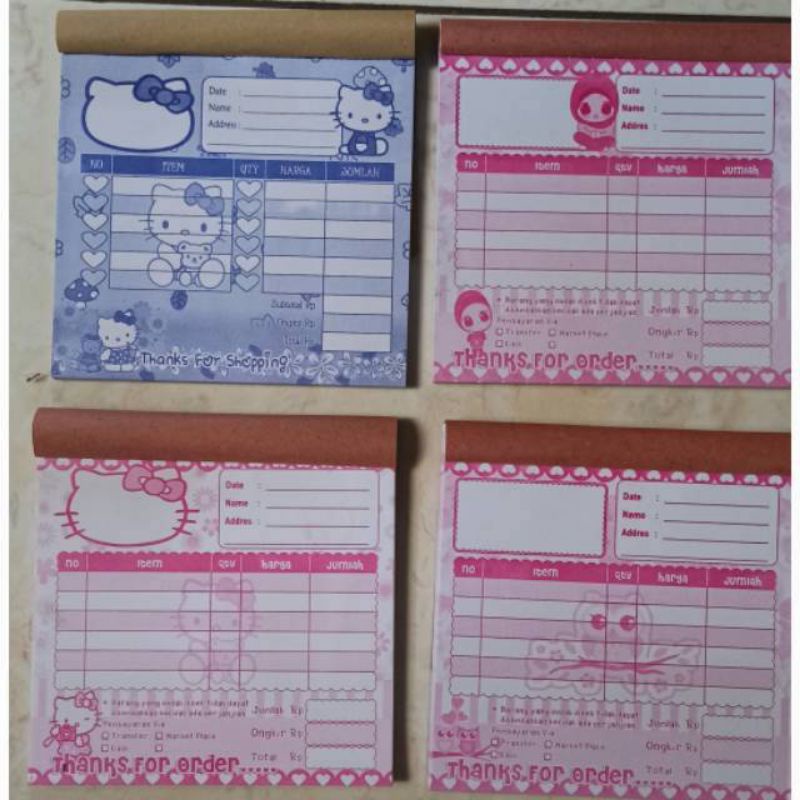 

NOTA NON RANGKAP UK 10X10