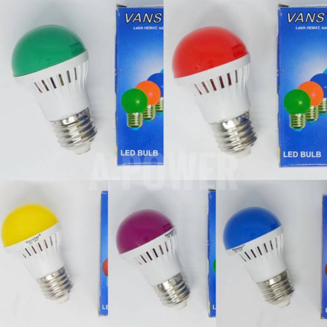 Vanstar - Lampu LED 3W (Ungu/Merah/Hijau/Kuning/Biru)