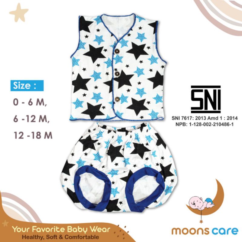 SNI NewBorn MOONS STELAN BAJU KUTUNG BAYI NEWBRON PREMIUM MOONS ,BAJU BAYI LAHIR