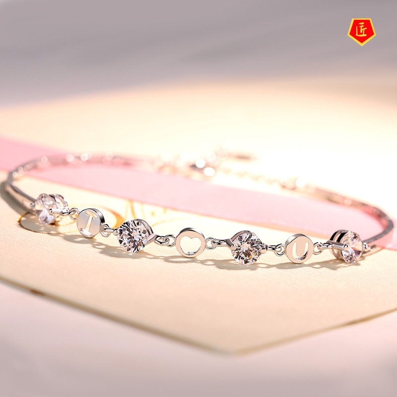 [Ready Stock]Heart-Shaped Creative I Love U Bracelet