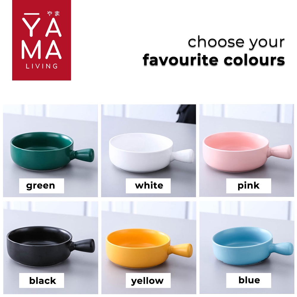 YAMA HANA Nordic Ceramic Bowl Mangkuk Bulat Piring Saji Keramik Porcelain Mangkok Soup Mie Salad