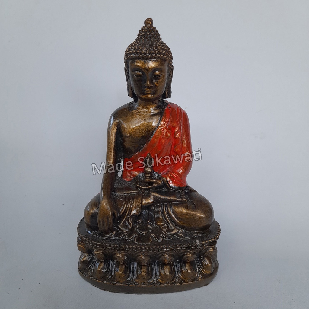 Patung Budha mini bahan resin keramik