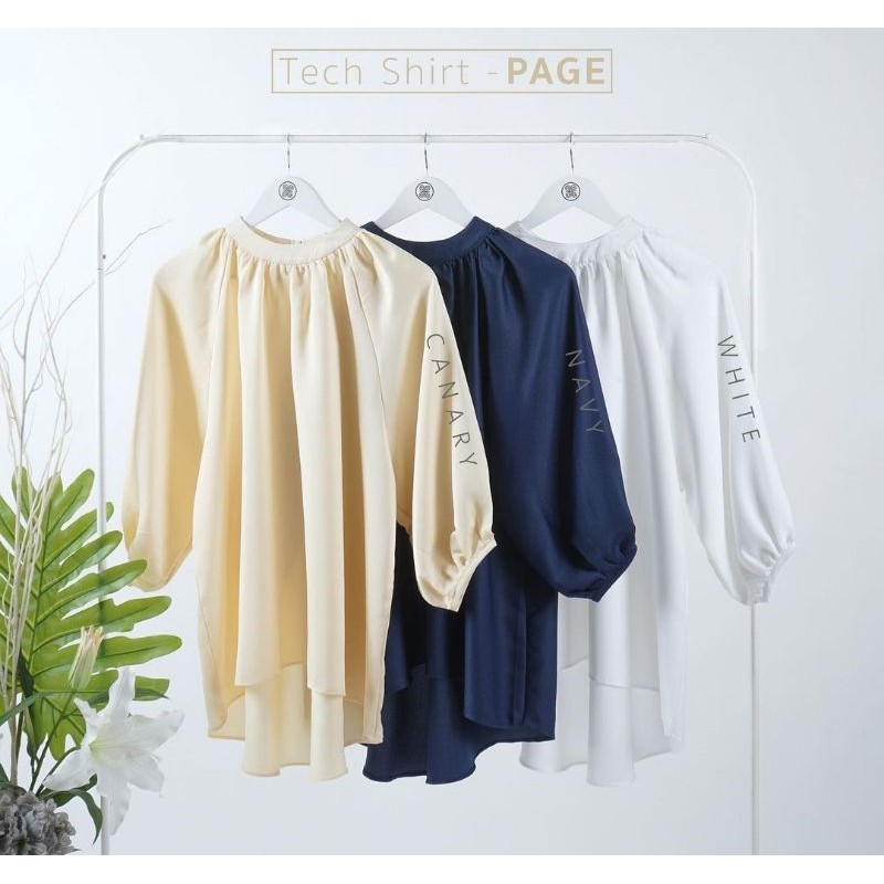 READY STOCK Tech Shirt Page Blouse Canary by RA