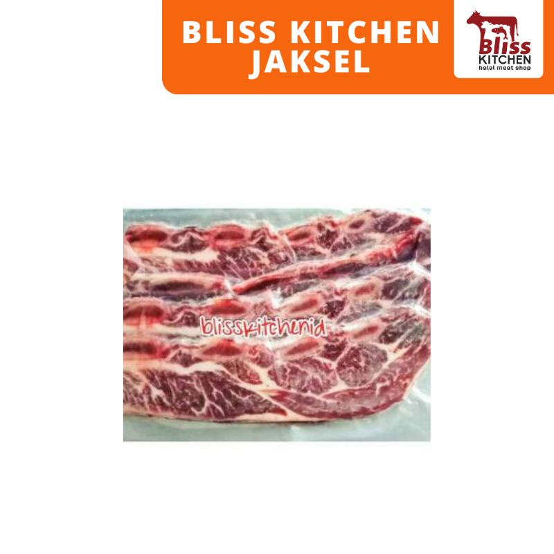 

Iga Sapi US Chuck short Ribs Bonein Beef Kalbi / Galbi 1cm marbling 4 500gr