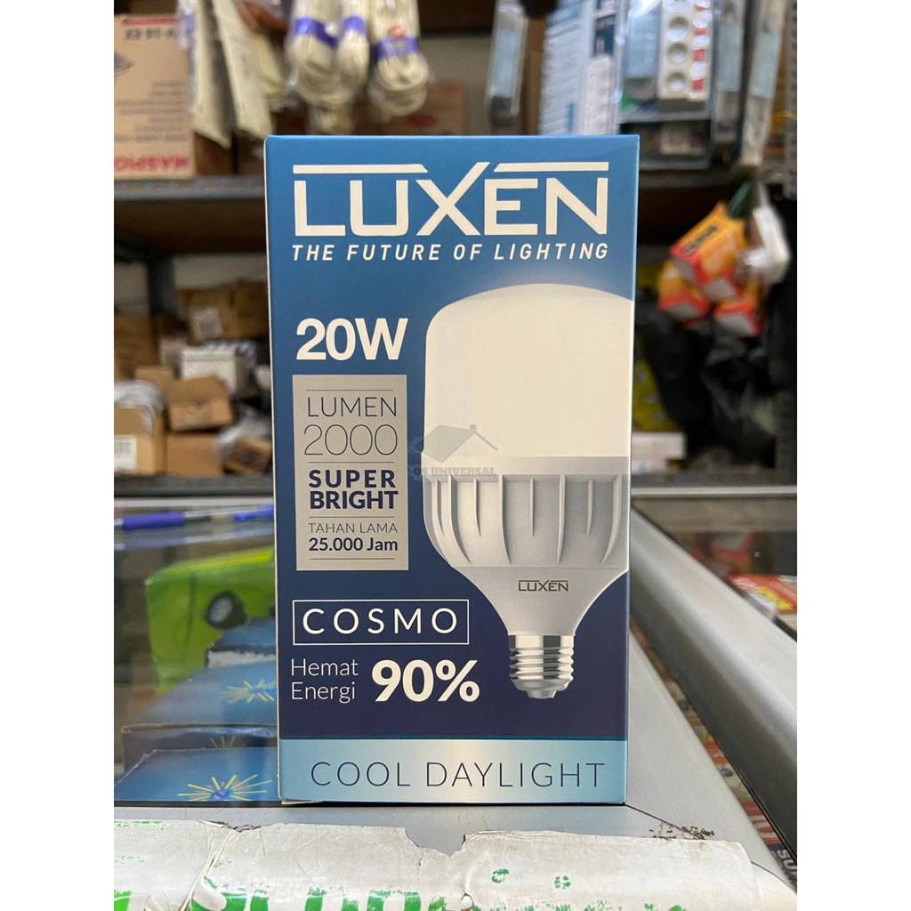 LUXEN Lampu LED BULB 20 Watt / 20w Putih / Kuning