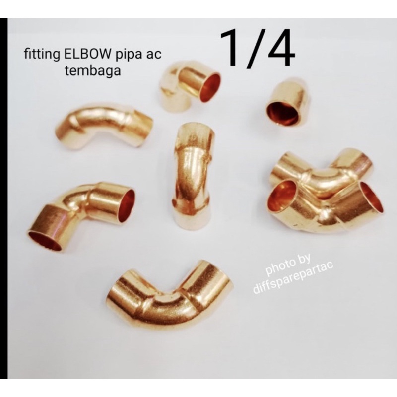 Elbow pipa tembaga 1/4 inch