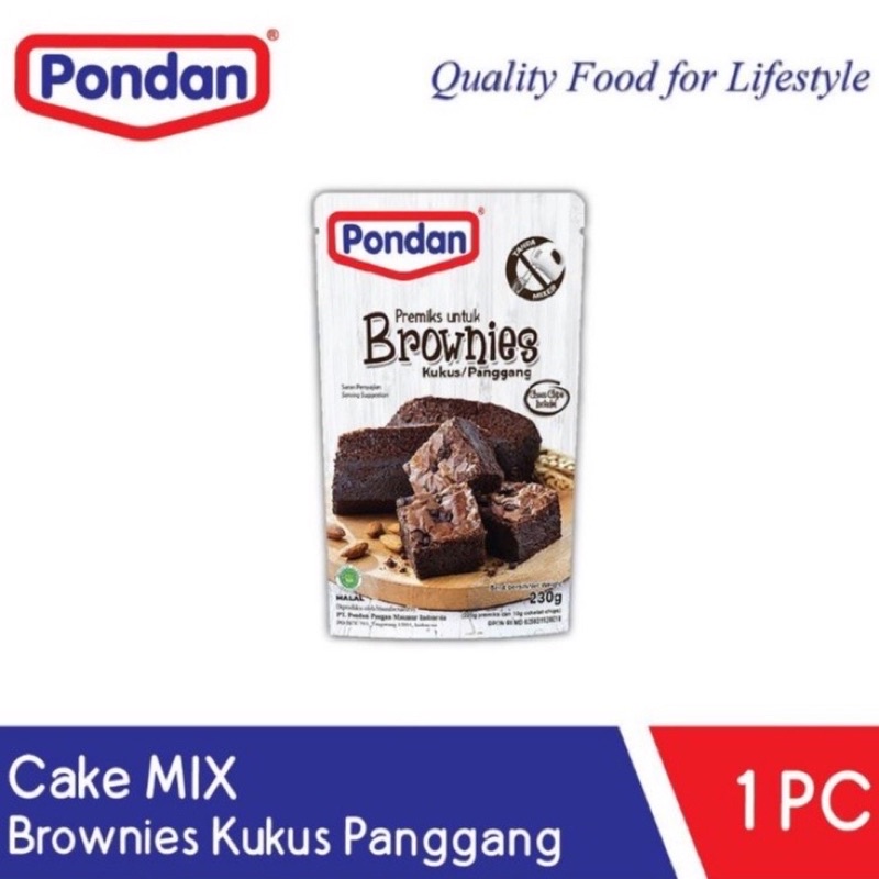 

Pondan Brownies Kukus / Panggang 220gr - Cake Mix Brownis