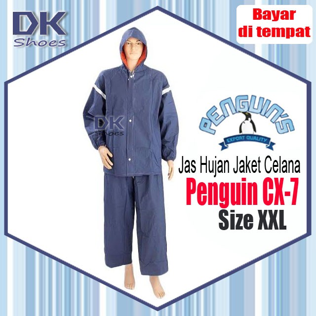 Jas Hujan Penguin's CX-7 XXL / Jas Hujan Jaket Celana / Jas Hujan PVC / Jas Hujan Tebal