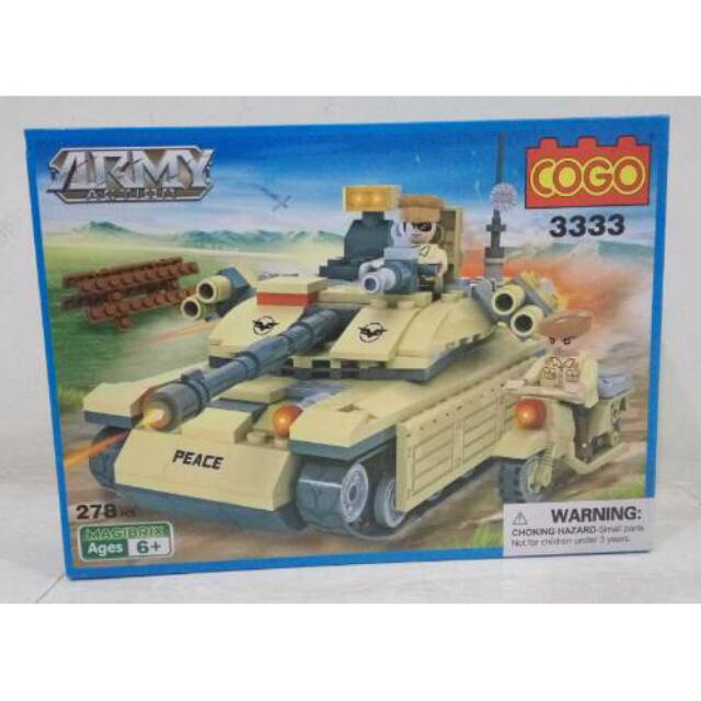 Lego Murah merk COGO Army Action 3333, Tank Panzer