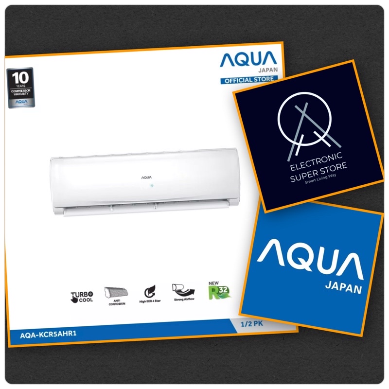 AC AQUA STANDARD 1/2 PK AQA-KCR5AHR1 TURBO COOLING STRONG AIR FLOW