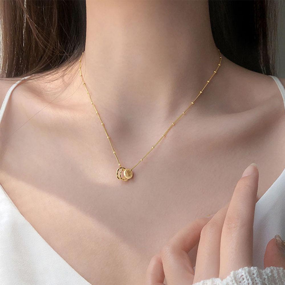 NEEDWAY Lingkaran Kalung Wanita Hadiah Wanita Perhiasan Tidak Teratur Geometris Buatan Tangan Chocker