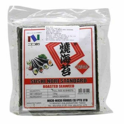 

NICO NICO FOODS Sushi Nori Roasted Seaweed 50 Lembar / Rumput Laut Panggang