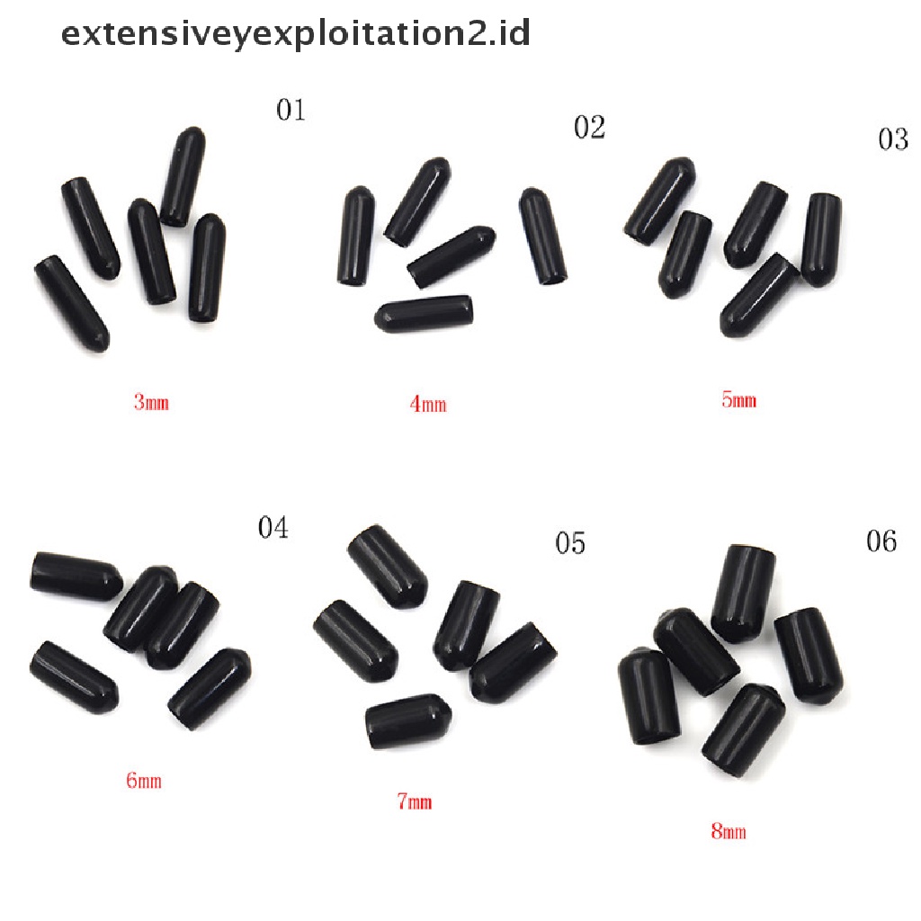 20pcs Tutup Ujung Tiang Vinyl Baja Karet Anti Air Penutup Pipa