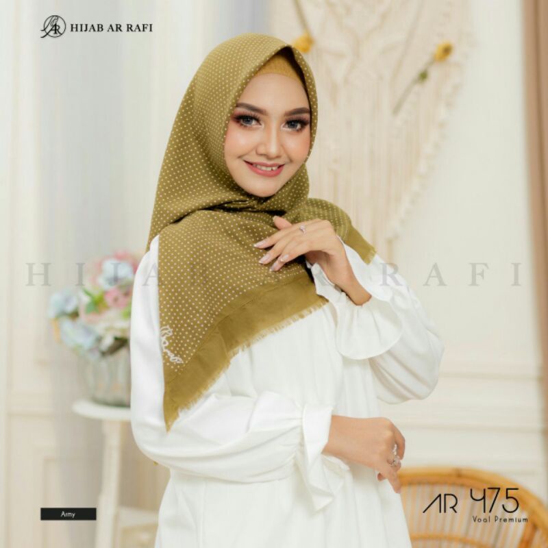 HIJAB ARRAFI SEGI EMPAT RAWIS MATT VOAL MOTIF POLKADOT ARRAFI 475