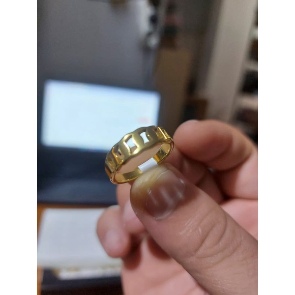 4s Grosir Solo || Grosir Cincin 1 box Gold Premium Motif Rante || Cincin Titanium Gold Anti Karat &amp; Luntur cocok Utk pria &amp; Wanita Motif Rante || Cincin Couple