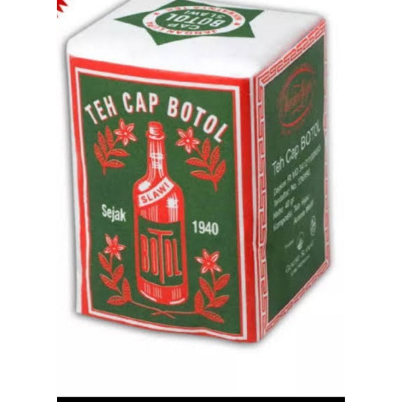 Teh Bubuk Cap Botol Hijau 40gram Per 1 Pcs/teh Botol Hijau 40gram