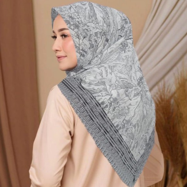 PROMO DISKON SALE Mama In Fashion Jilbab Hijab Kerudung Syari Segi empat scanne putih