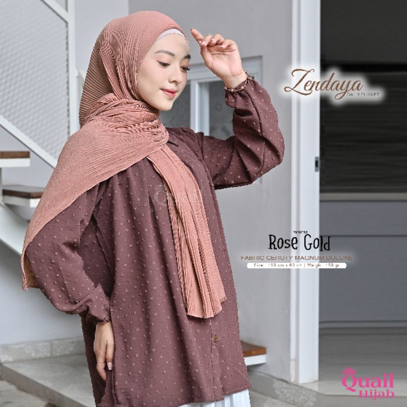 Kerudung Pashmina Full Plisket Zendaya
