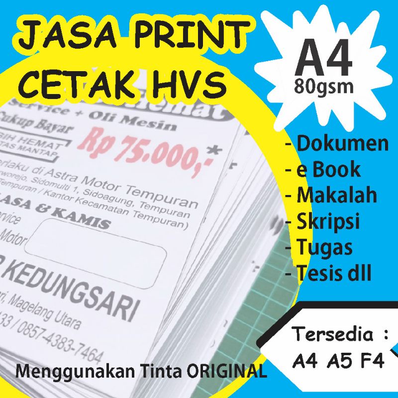 

Print Cetak HVS Tugas sekolah, dokumen, proposal, soal latihan
