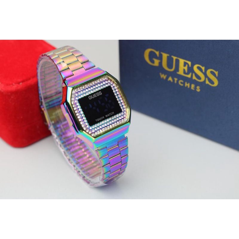 (PW/TLSALE)JAM TANGAN GUESS DIGITAL TOUCH SCREEN NEW COLLECTION FASHION WANITA TALI RANTAI STEINLESS