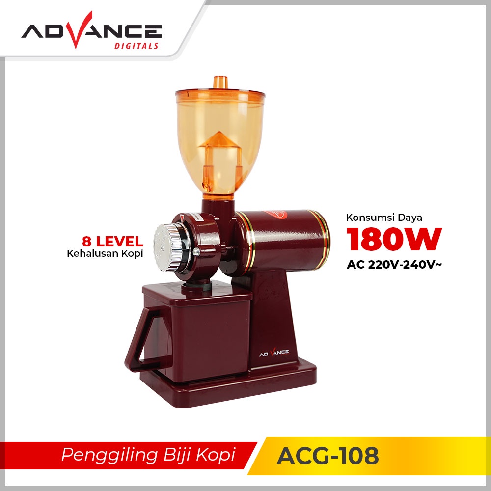 【Garansi 1 Tahun】Advance Mesin Giling Biji Kopi Coffee Maker Penggiling Kopi ACG-108