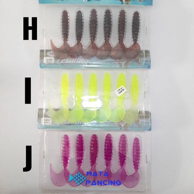 6pcs umpan soft lure stella pack berbagai jenis