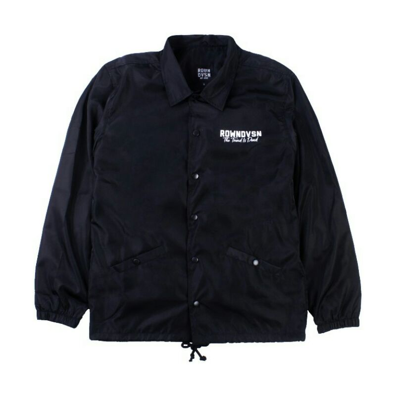 Rowndvsn Jaket Coach Trend Is dead - Black