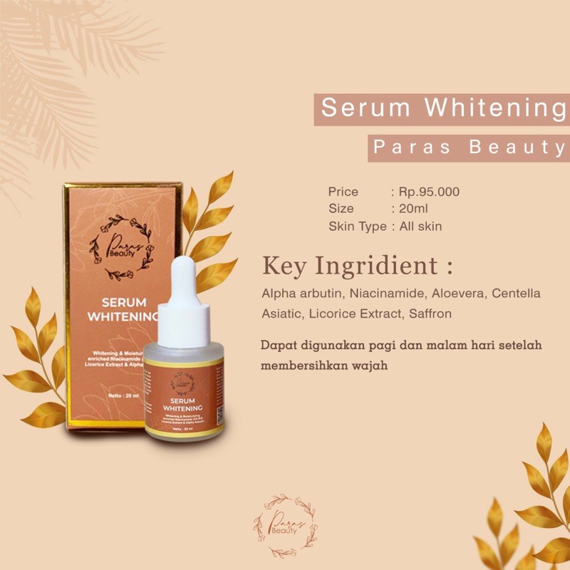 [ TERLARIS ] SERUM WHITENING BOOSTER PARAS BEAUTY GLOWING JERAWAT BPOM