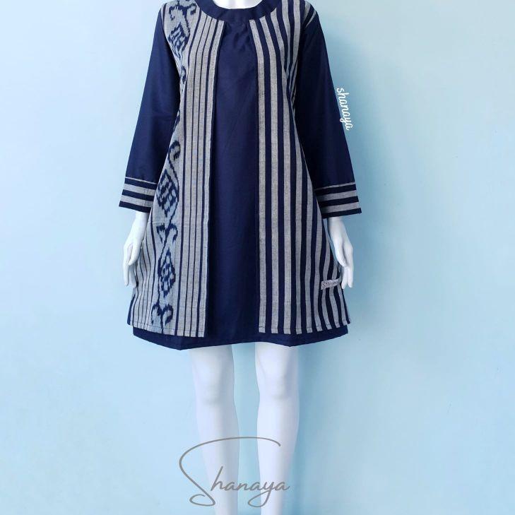 Modern.. Shanaya Batik Tunik Tenun Fahira Tenun Troso Original Baju Batik Wanita Batik Kerja Bisa Co