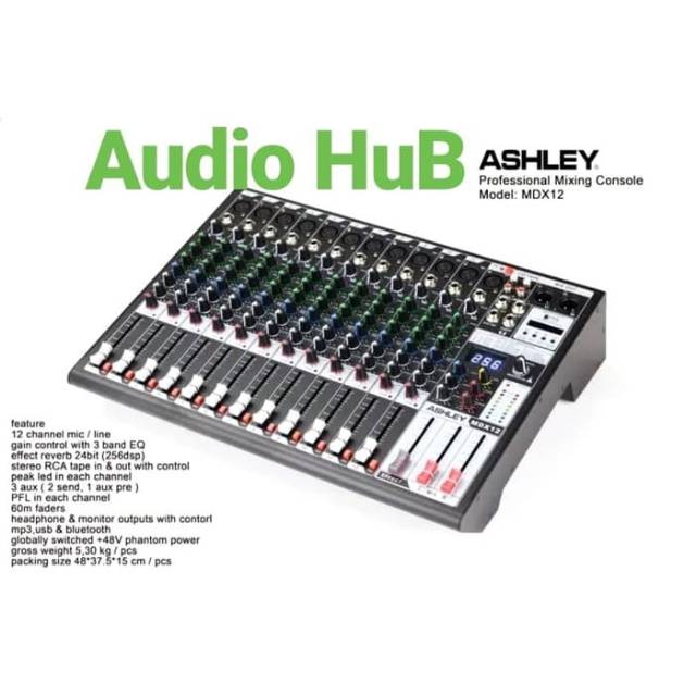 MIXER ASHLEY MDX12 ORIGINAL 12 CHANNEL MDX 12