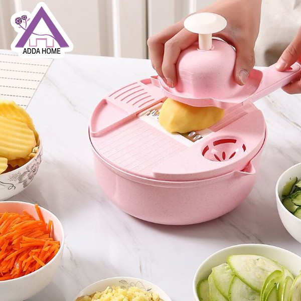 Adda Home - Pemotong Sayur Kentang Serbaguna 9 in 1 Nicer Dicer