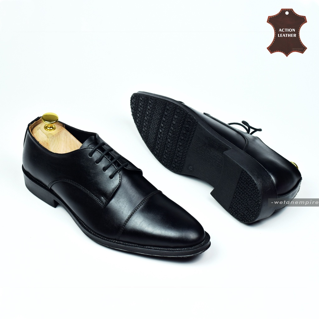 Sepatu Pantofel Pria Formal WETAN Nusantara 5 - Calssic Captoe Derby Shoes