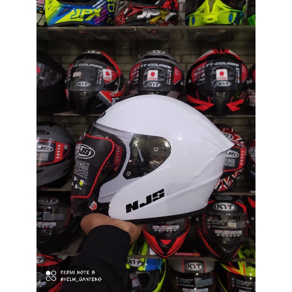 HELM NJS KAIROZ SOLID dan Motif (double visor)-6