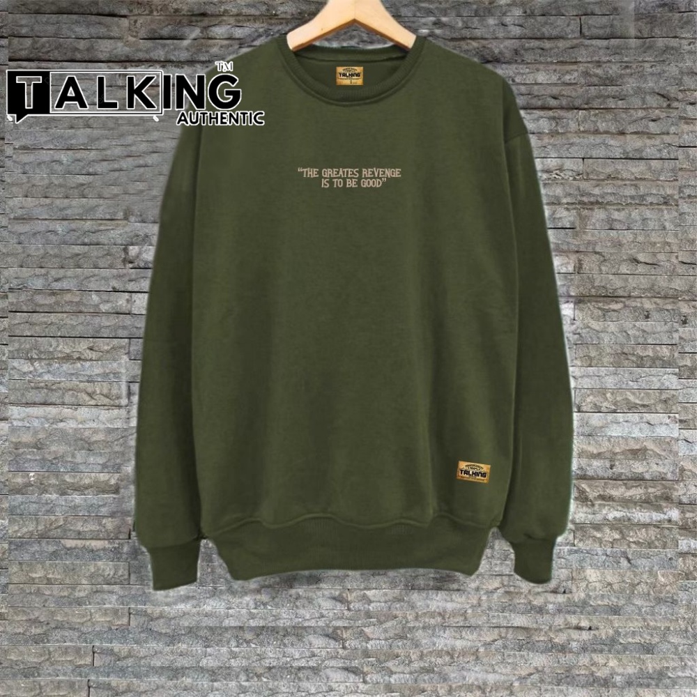 Crewneck Pria Distro Sweater Pria Wanita Oversize Talking