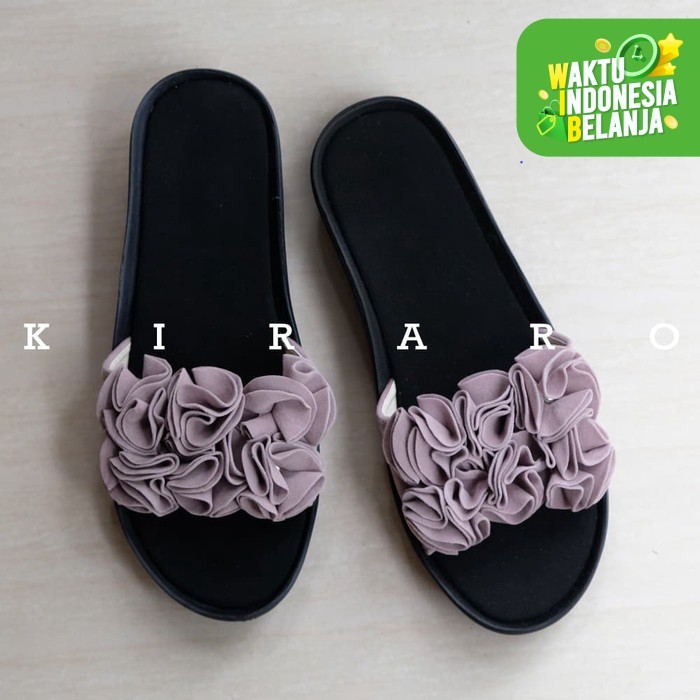 Wedges Wedges Wanita Import Branded Wedges Pesta Original Wedges  AD114 Kiraro - Wedges Sandal Selop