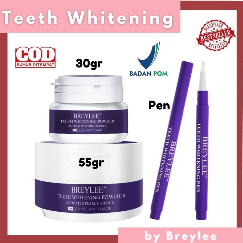 READY STOCK BREYLEE TEETH WHITENING POWDER / PEN / PEMUTIH GIGI