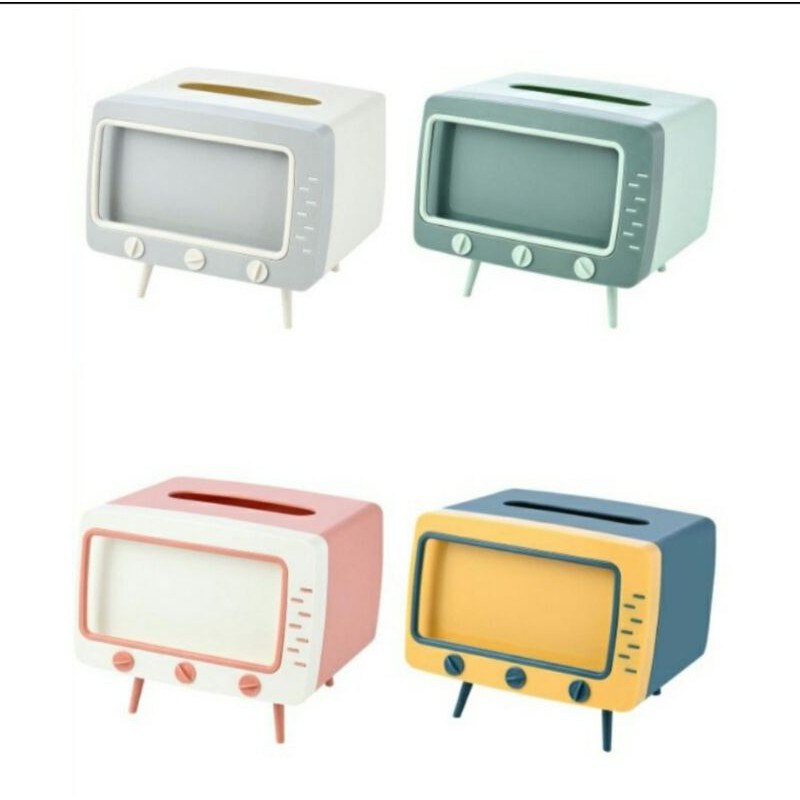 TV PHONE HOLDER / TEMPAT TISU LUCU / TISSUE BOX TV RETRO / TISSUE BOX
