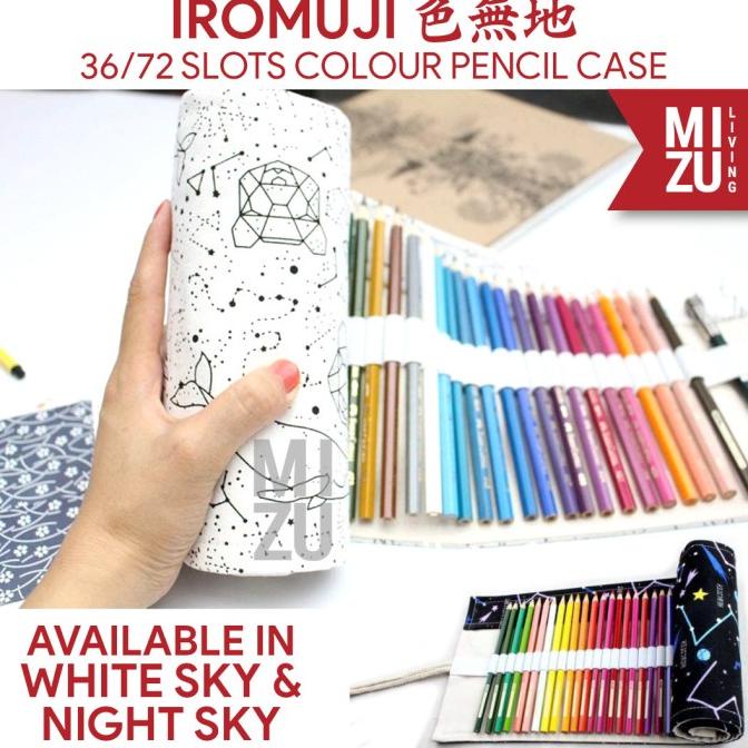 

[COD] MIZU IROMUJI 36/72 Colour Pencil Case Tas Tempat Pensil Warna Gulung PROMO Kode 258