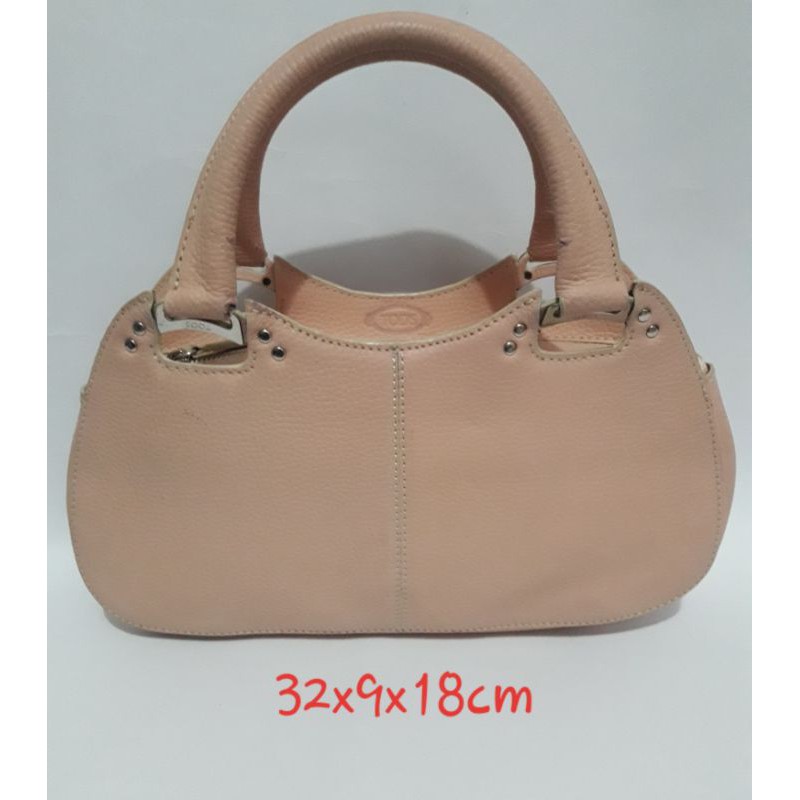 TAS TODS PEACH HANDBAG PRELOVED SECOND BEKAS MURAH MINUS
